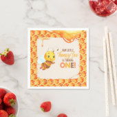 Serviette En Papier Serviette Premier Anniversaire Abeille (En situation)
