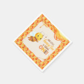 Serviette En Papier Serviette Premier Anniversaire Abeille (Coin)