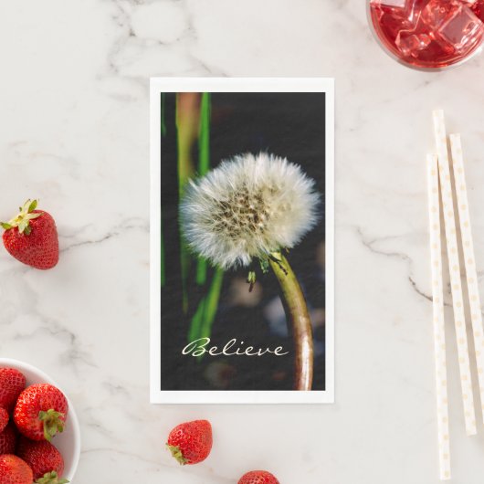 Serviette En Papier Serviette saisonnière Believe Green Dandelion  (En situation)