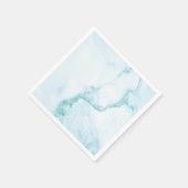 Serviette En Papier Serviette simple et parfaite en marbre turquoise (Coin)