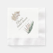 Serviette En Papier Serviette Tan Tropical pour la Fête des mariées |  (Devant)