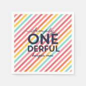 Serviette En Papier Serviettes 1er Anniversaire simples | Rainbow S (Devant)