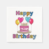 Serviette En Papier Serviettes 3 plis Joyeux Anniversaire (Devant)