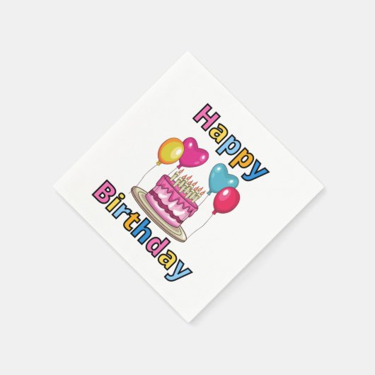 Serviette En Papier Serviettes 3 plis Joyeux Anniversaire (Coin)