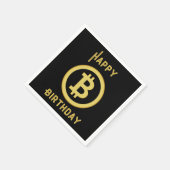 Serviette En Papier Serviettes 3 plis pour Joyeux Anniversaire Bitcoin (Coin)