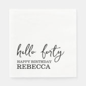 Serviette En Papier Serviettes 40e anniversaire (Devant)