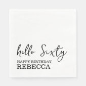 Serviette En Papier Serviettes 60e anniversaire (Devant)