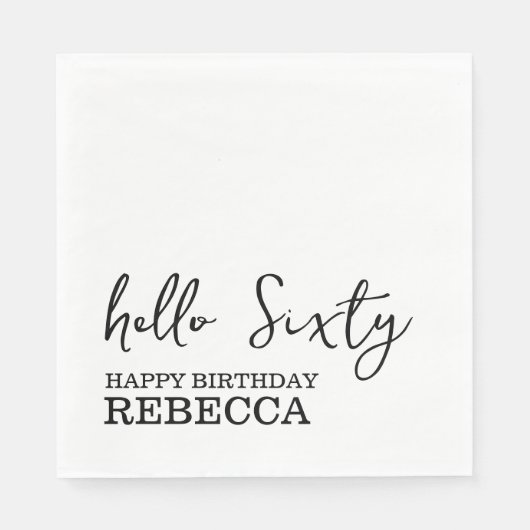 Serviette En Papier Serviettes 60e anniversaire (Devant)