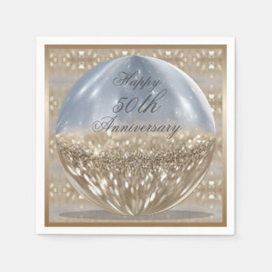 Serviette En Papier Serviettes à billes d'or Parties scintillant