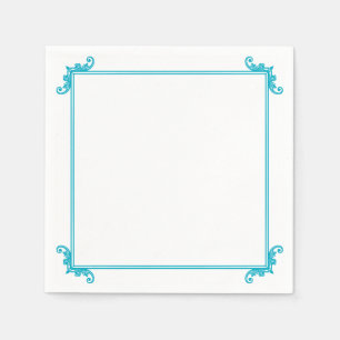 Serviette En Papier Serviettes à cadre fleuri