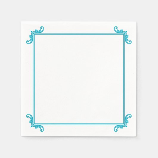 Serviette En Papier Serviettes à cadre fleuri (Devant)