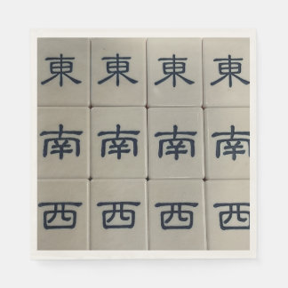 Serviette En Papier Serviettes à carreaux de mahjong chinois