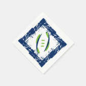 Serviette En Papier Serviettes à cocktails bleu et vert (Coin)