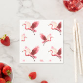 Serviette En Papier Serviettes à cocktails Fanny Flamant rose (En situation)
