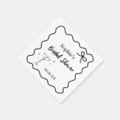 Serviette En Papier Serviettes à cocktails Retro Wavy - Martini Glass (Coin)