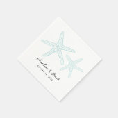Serviette En Papier Serviettes à cocktails Starfish Turquoise (Coin)