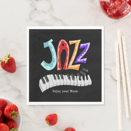 Serviette En Papier Serviettes à deux tons Jazz (En situation)