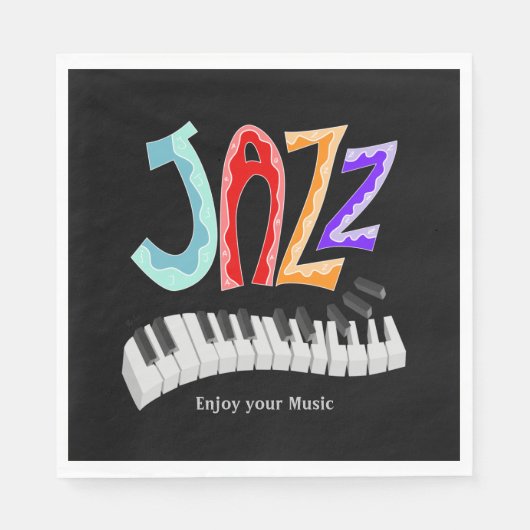 Serviette En Papier Serviettes à deux tons Jazz (Devant)