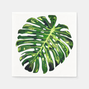 Serviette En Papier Serviettes à feuilles tropicales