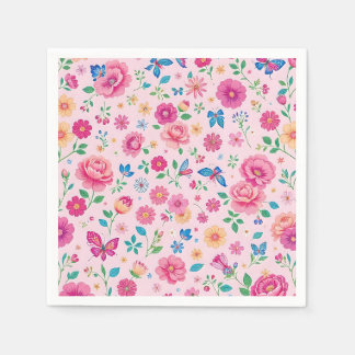 Serviette En Papier serviettes à fleurs
