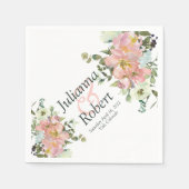 Serviette En Papier Serviettes à fleurs d'aquarelle et d'écume (Devant)