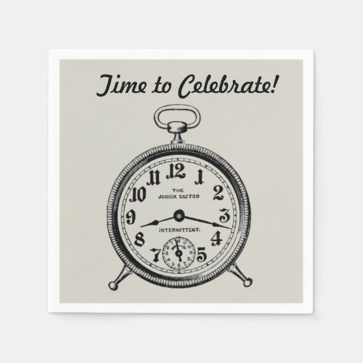 Serviette En Papier Serviettes à horloge vintage (Devant)