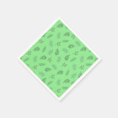 Serviette En Papier Serviettes à la feuille verte - Revêtement botaniq (Coin)