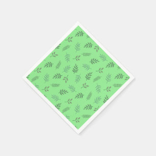 Serviette En Papier Serviettes à la feuille verte - Revêtement botaniq