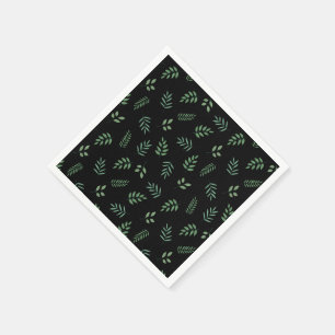 Serviette En Papier Serviettes à la feuille verte - Revêtement botaniq