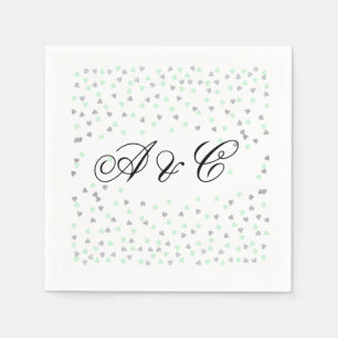 Serviette En Papier Serviettes à la menthe et à l'argent