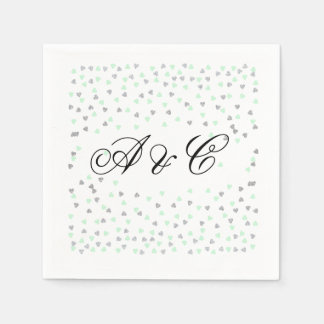 Serviette En Papier Serviettes à la menthe et à l'argent