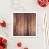 Serviette En Papier Serviettes à l'aspect bois (En situation)