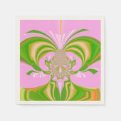 Serviette En Papier Serviettes à motif chic rose audacieux (Devant)