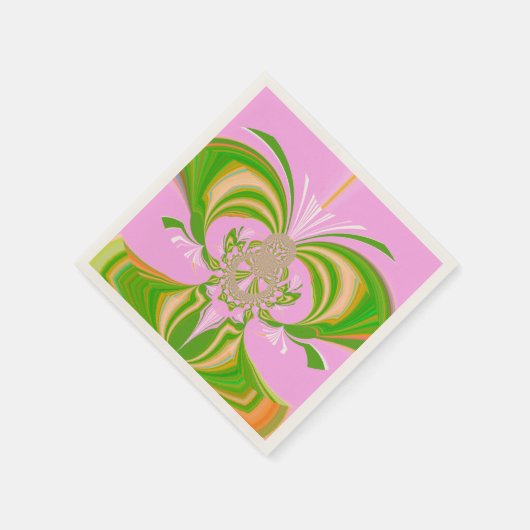 Serviette En Papier Serviettes à motif chic rose audacieux (Coin)