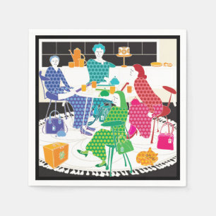 Serviette En Papier Serviettes à pois Mah Jongg