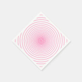 Serviette En Papier Serviettes à rayures roses avec coeur (Coin)