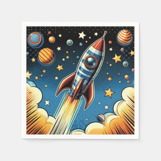 Serviette En Papier Serviettes à roquettes ! (Devant)