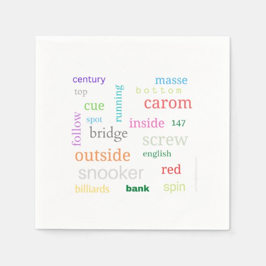 Serviette En Papier Serviettes à thème billard (Devant)
