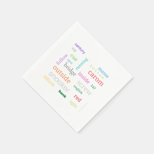 Serviette En Papier Serviettes à thème billard (Coin)