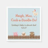 Serviette En Papier Serviettes à thème pour animaux de ferme - Baby sh (Devant)