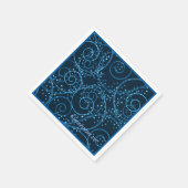 Serviette En Papier Serviettes Abstraites Bleues à crémaillère (Coin)