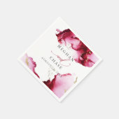 Serviette En Papier Serviettes Abstraites Ethereal Ruby Rouge et rose (Coin)