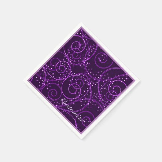 Serviette En Papier Serviettes Abstraites pourpres à clignotants (Coin)