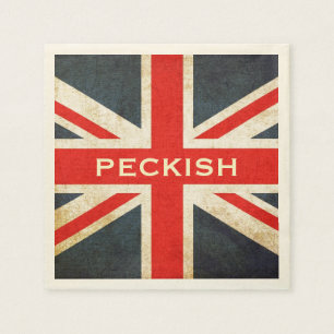 Serviette En Papier Serviettes affamées snob de partie d'Union Jack