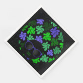 Serviette En Papier Serviettes Afro Diva vert et bleu (Coin)