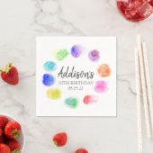 Serviette En Papier Serviettes Art Anniversaire, Peinture Papier Anniv (En situation)