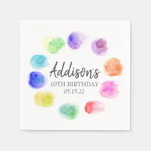Serviette En Papier Serviettes Art Anniversaire, Peinture Papier Anniv