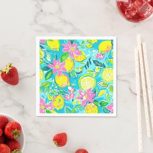 Serviette En Papier Serviettes au citron (En situation)