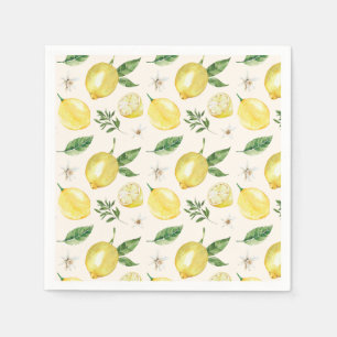 Serviette En Papier Serviettes au citron et Motif Feuille