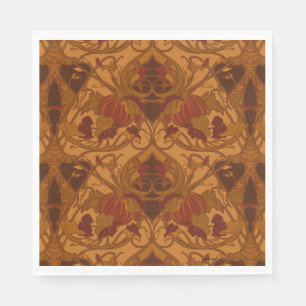 Serviette En Papier Serviettes Automne Citrouilles et Vignes